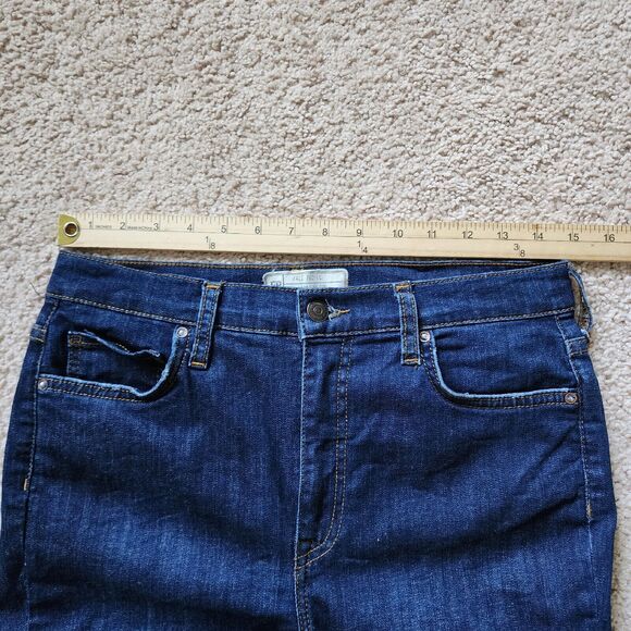 Free People Skinny Jeans Womens 30L 30x29 Mid Rise Distressed Stretch Blue - Picture 5 of 9